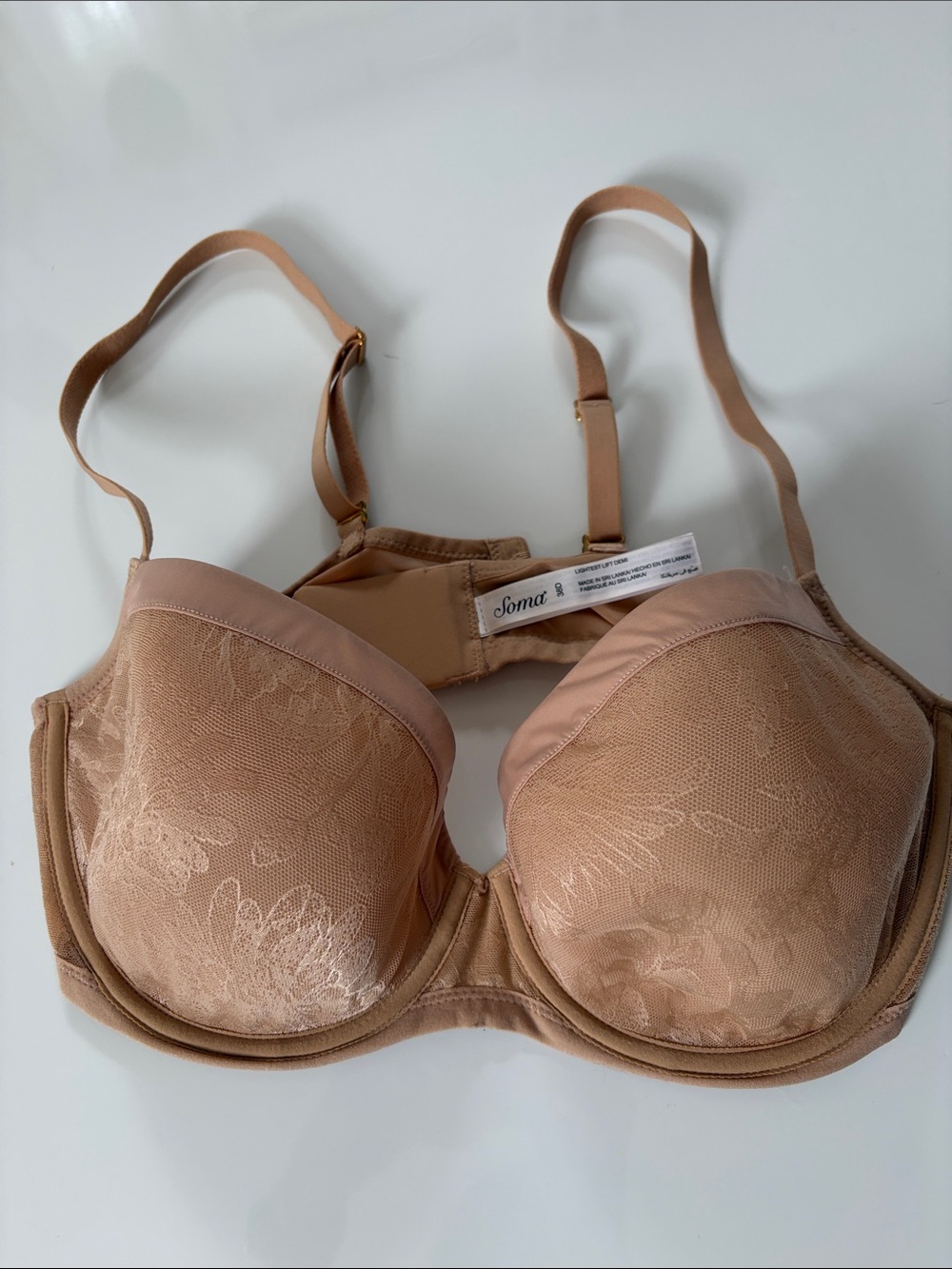 Soma Nude Lace Underwire Bra